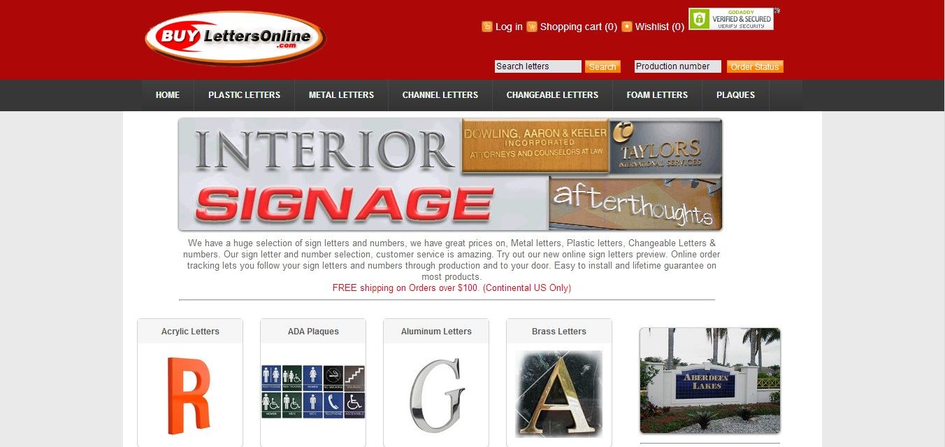 buy letters online homepage